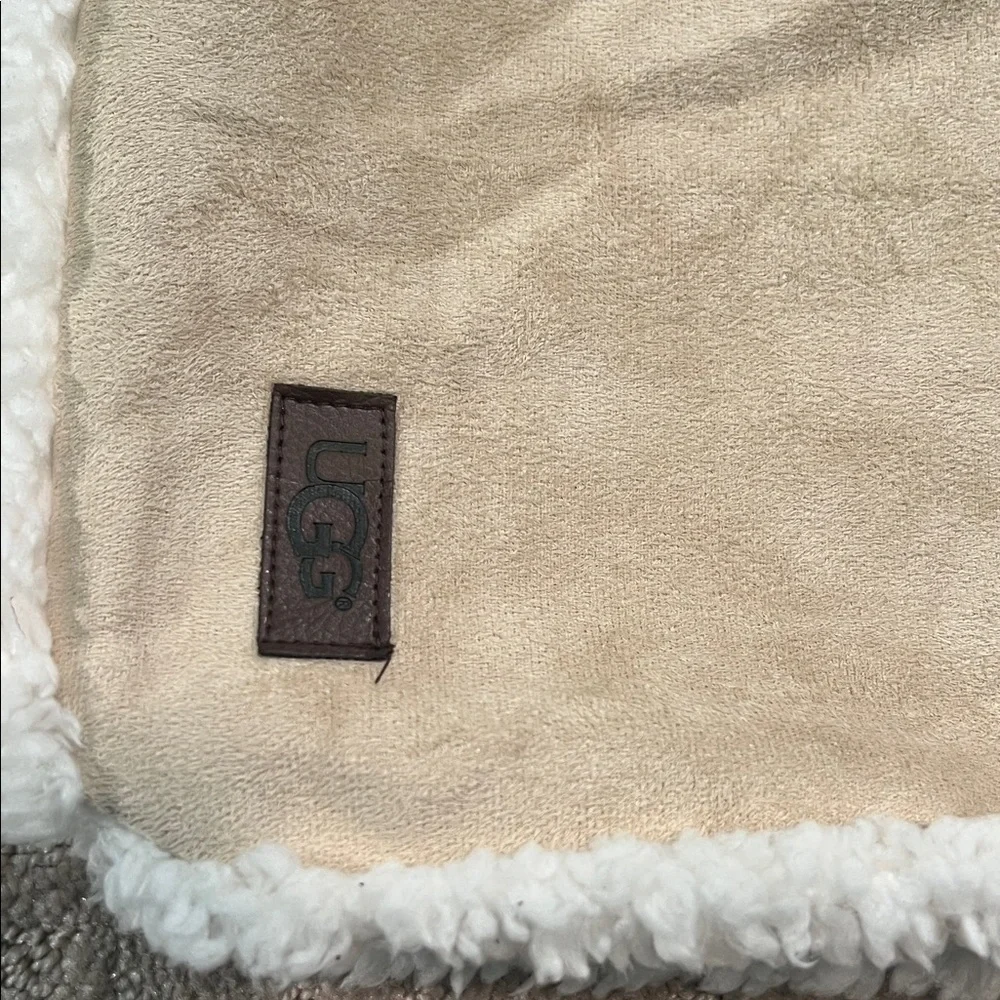 UGG Tan and Cream Pillow sham